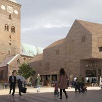 Danemark - Représentation provisoire du nouveau musée viking et de la place en centre ville d'Aarhus - Illustration: Transform et Vega Landscape pour la municipalité d'Aarhus