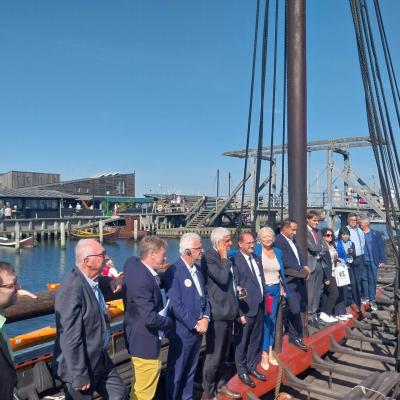 France - La délégation de la Région Normandie au Musée des Bateaux vikings de Roskilde pour préparer le Millénaire Guillaume - Photo: Ambassade de France au Danemark