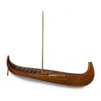 Maquette du bateau d'Oseberg à l'échelle 1/6e exposée au 4ème étage du Musée des Pêcheries de Fécamp - Photo: Philippe Louzon